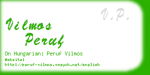 vilmos peruf business card